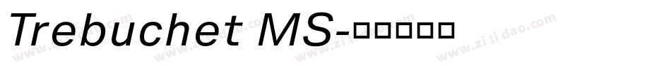 Trebuchet MS字体转换